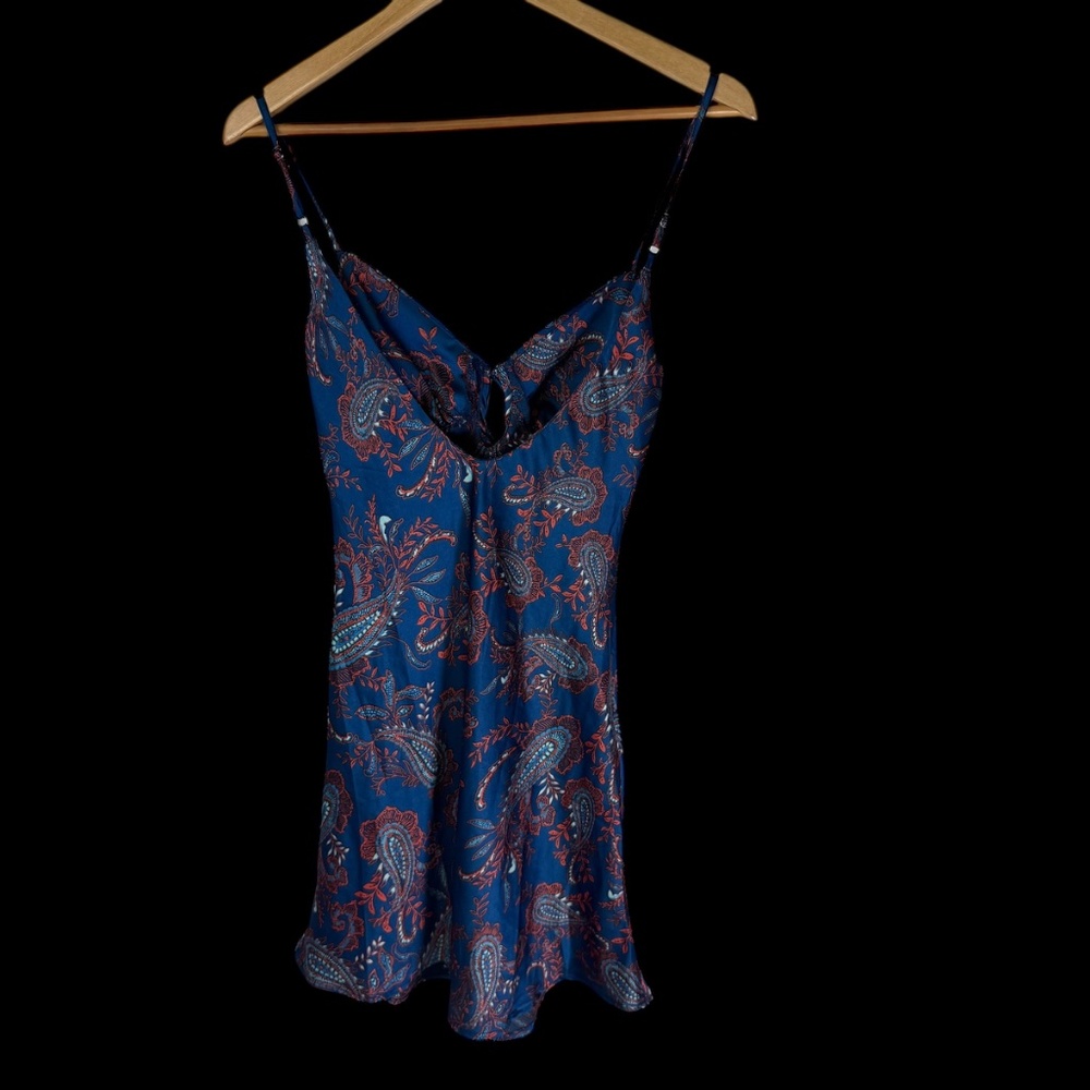 That's So Fetch Blue Paisley Slipdress Sz 8 - Picture 3 of 5